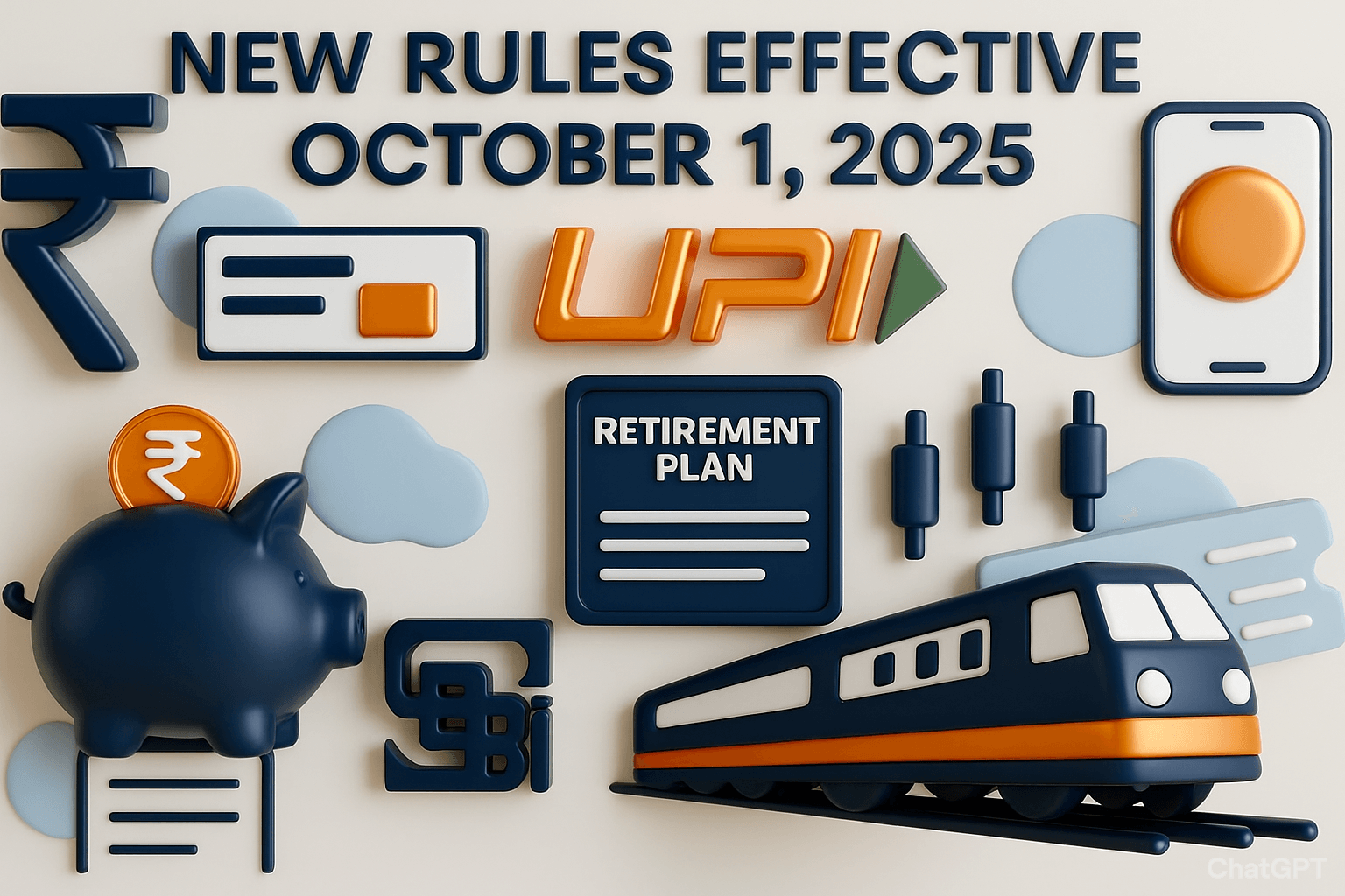 Major financial changes in India, October 2025